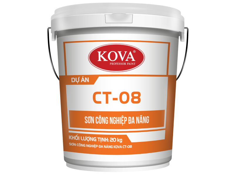 Sơn Công Nghiệp Đa Năng KOVA CT-08 Không Nhám ( Đỏ, Xanh Lá, Trắng)